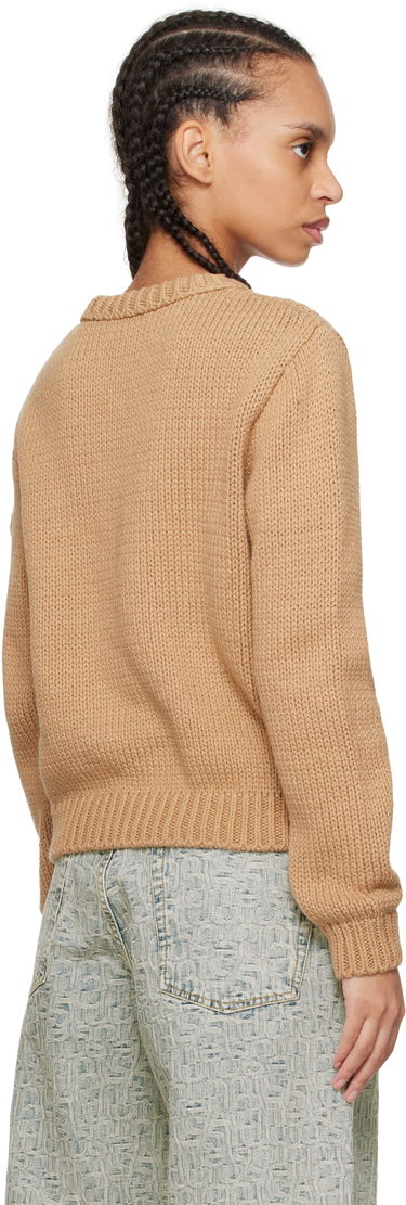 Пуловер Moncler Moncler Embroidered Logo Cotton Sweater Кафяво | K10939C00004M5206, 2