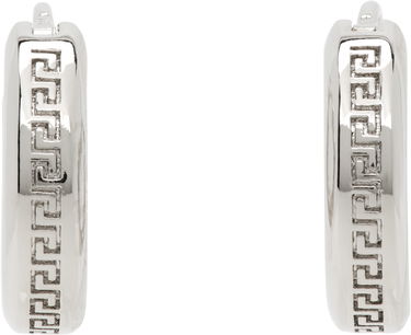 Обеци Versace Versace Greca Hoop Earrings Металик | 1018958_1A00620, 0