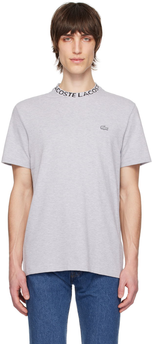 Тениска Lacoste Patch T-Shirt Сиво | TH7488_J2G