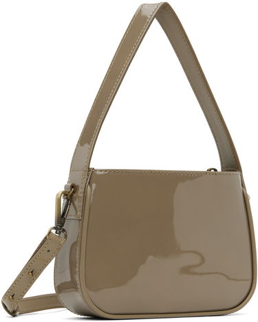 Дамска чанта Blumarine Small Rhinestone Shoulder Bag Бежово | P344W002A, 2
