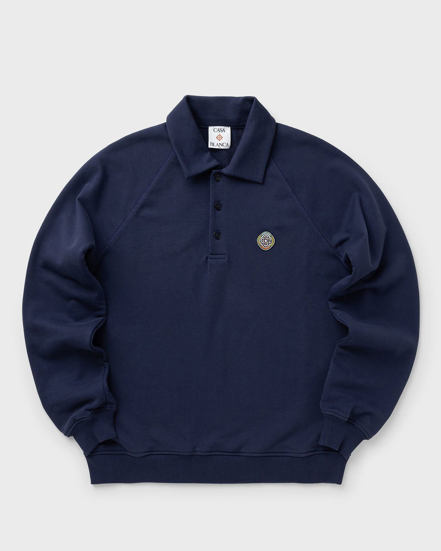Суитчър Casablanca Casa Blanca Collar Sweatshirt Тъмно синьо | M-AW25-JTP-409-01, 0