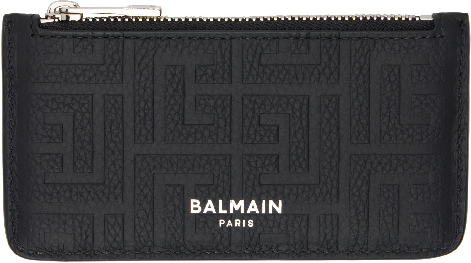 Портфейл Balmain Embossed Leather Card Holder Черно | DM1MD060LPSE, 0