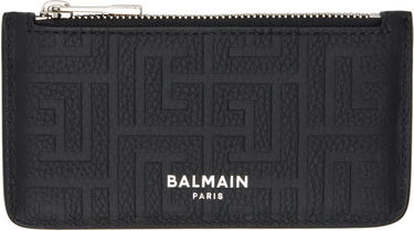 Портфейл Balmain Embossed Leather Card Holder Черно | DM1MD060LPSE, 0