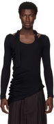 Jean Paul Gaultier Ribbed Twisted Double Layer Piercing T-Shirt