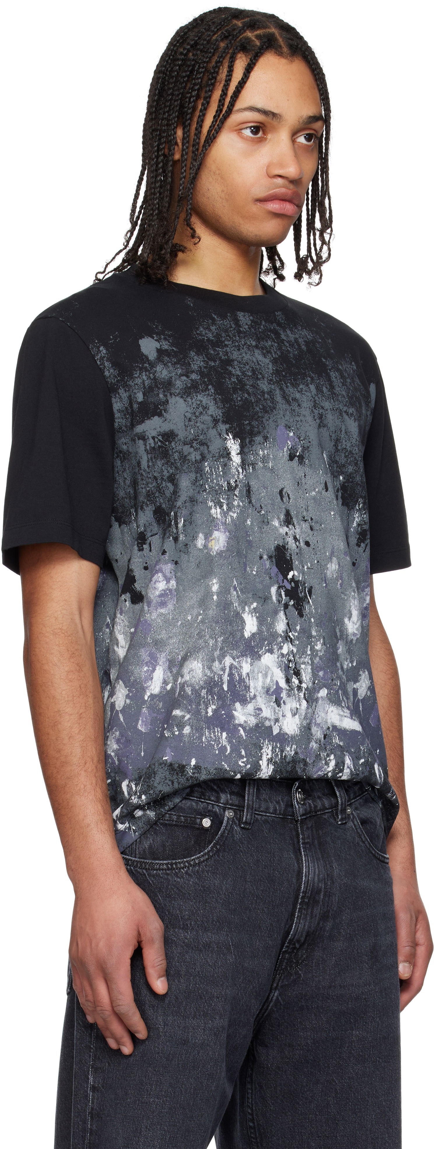 Тениска rag & bone Rag & Bone Splatter Print T-Shirt Черно | MBC25ST033KJ33, 1