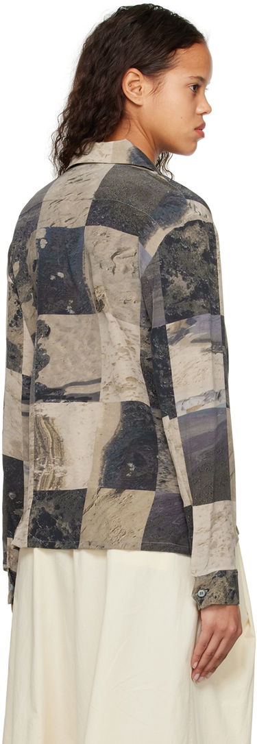 Риза Serapis Serapis Oil Sand Print Shirt Многоцветен | FW22_SS_2, 2