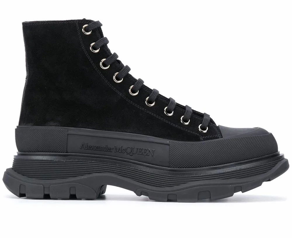Кецове и обувки Alexander McQueen Leather Ankle Boots Черно | 627206WHBGU1081, 0