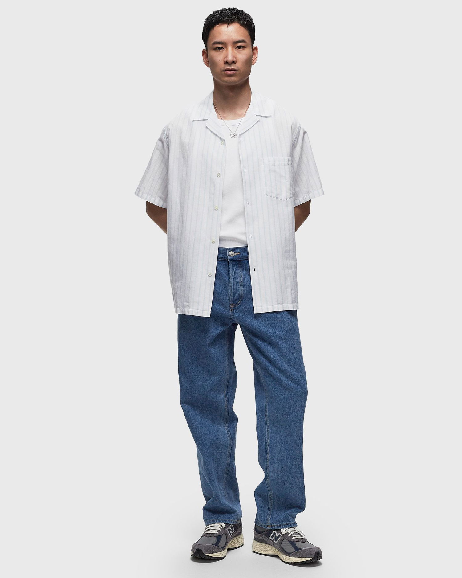 Риза Portuguese Flannel BEACH CABIN Бяло | SS24.0010-BLUE, 1