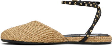 Аксесоари Alaïa ALAÏA Paper Straw Ballerina Flats Бежово | AA3S127TK036, 2