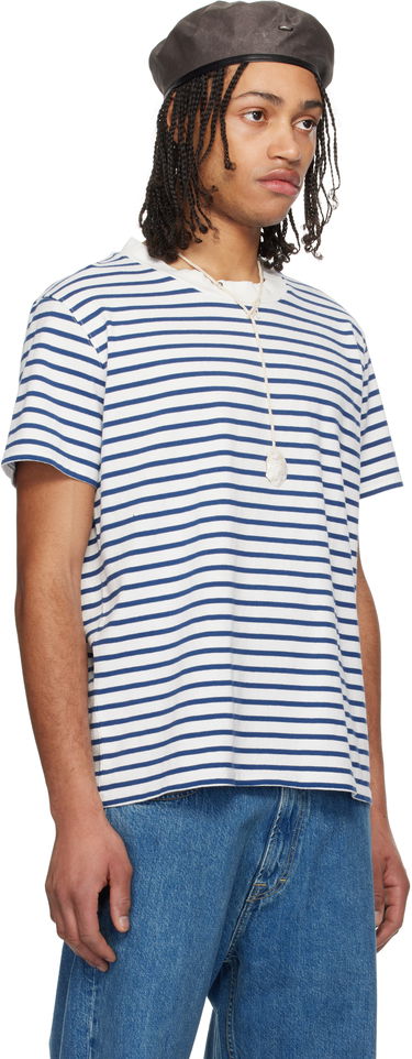 Тениска OUR LEGACY OUR LEGACY Bliss Striped T-Shirt Бяло | M2256BG, 1