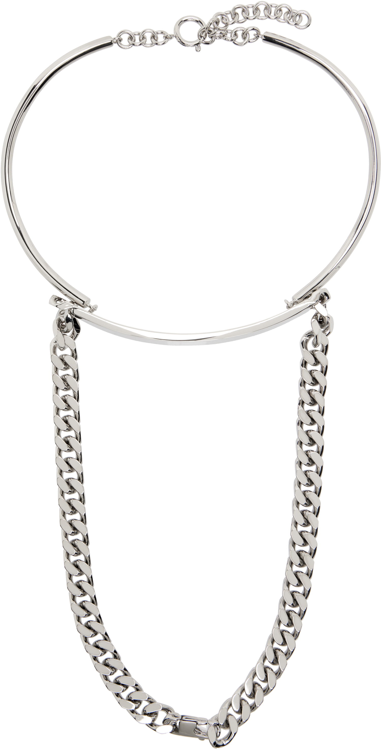 Колие Maison Margiela MM6 Maison Margiela Mixed Chain Necklace Металик | SM6UU0080 P8371, 0