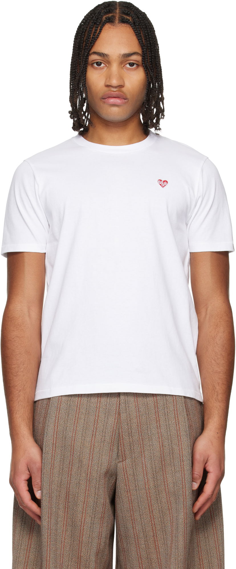 Тениска BAPE 'BAPE' Heart One Point T-shirt Бяло | 001TEL802060L