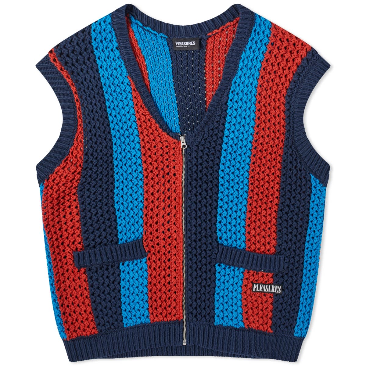 Пуловер Pleasures Hombre Cardigan Vest Червено | P23F028-MLT, 0