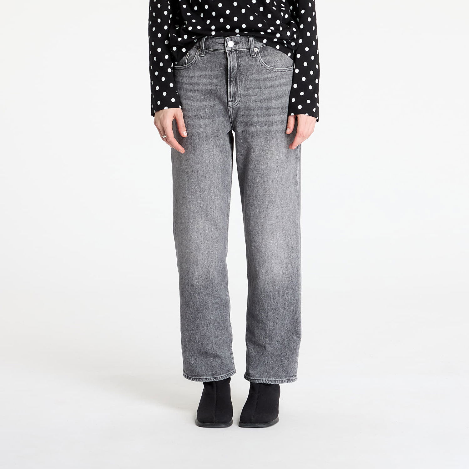 Дънки Tommy Hilfiger Tommy Jeans Layla High Rise Slim Straight Jeans W29/L30 Сиво | DW0DW20059 1BZ, 0