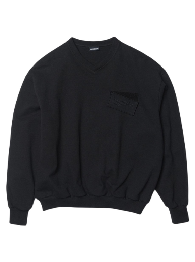 Суитчър Jacquemus Le Santon Wavey Logo Regular Fit Черно | 226JS045-2177-990
