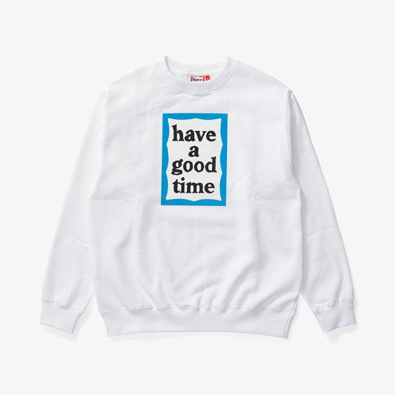 Суитчър have a good time Blue Frame Crewneck Бяло | HGTNONXCNBF01, 0