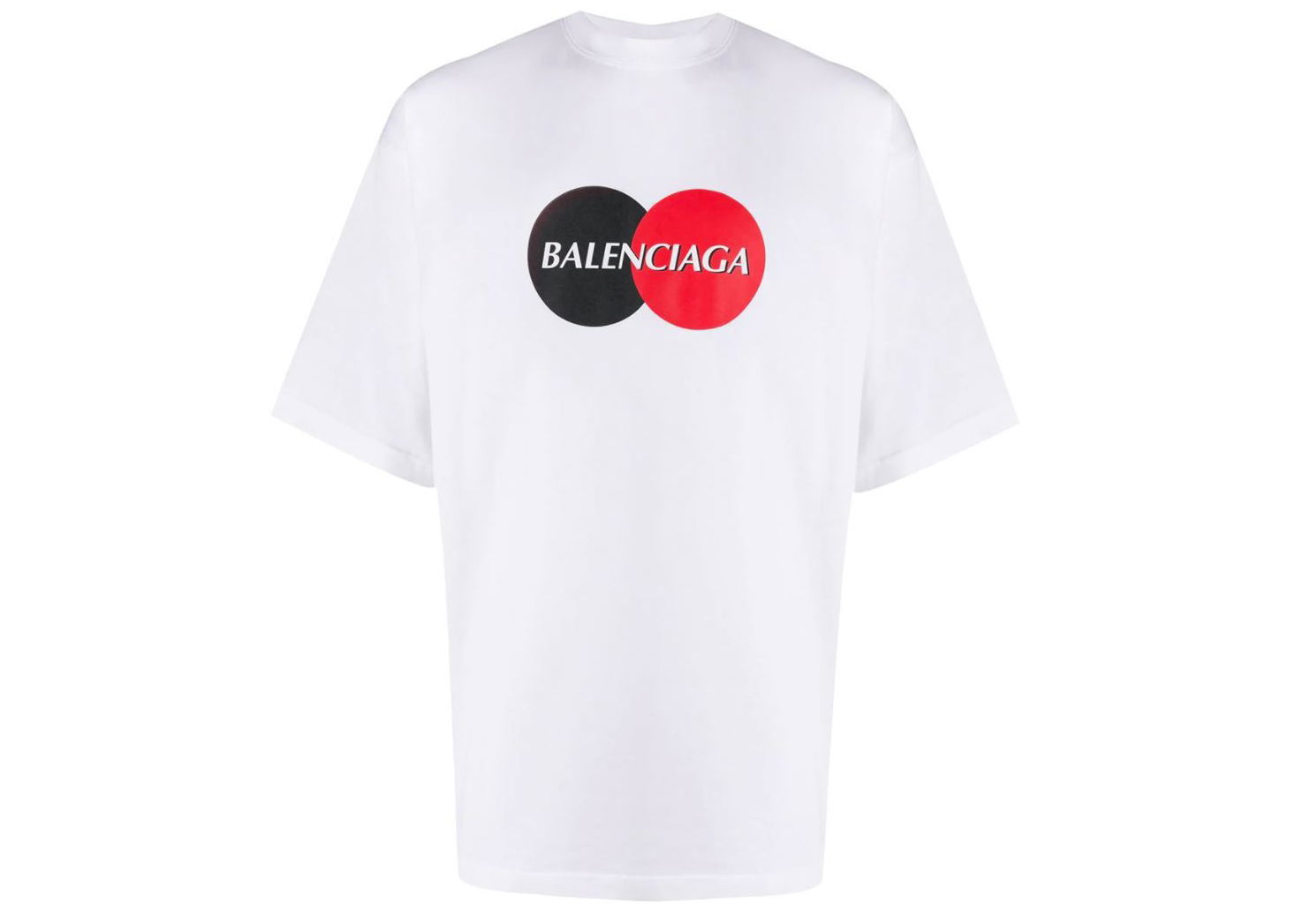 Тениска Balenciaga Credit Card Logo Oversized Fit T-shirt Бяло | 620969TIV79, 0