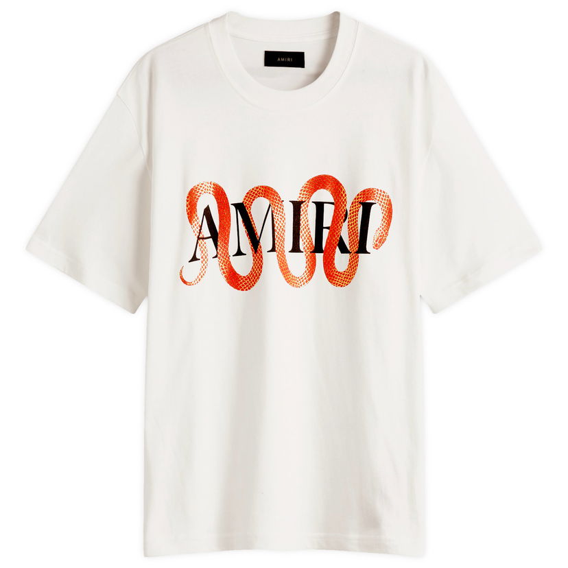 Тениска AMIRI Snake Print Graphic T-Shirt Бяло | AMJYTE1155-127