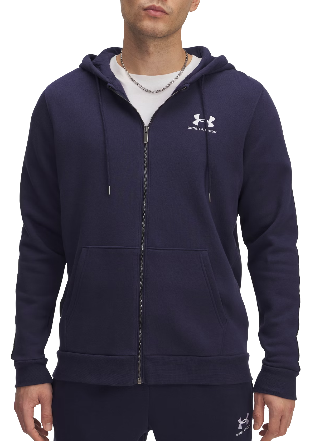Суитчър Under Armour Under Armour UA Icon Fleece FZ Taping Full-Zip Hoodie Тъмно синьо | 1390298-410, 0