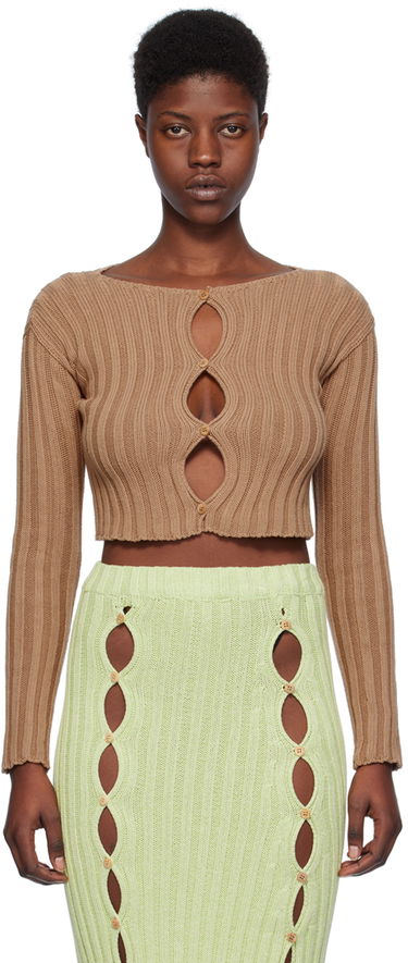 Пуловер Baserange Baserange Macau Knit Top Кафяво | KNMAC-CO-SP24, 0
