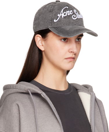 Шапка с козирка Acne Studios Logo Cap Сиво | C40398-, 3