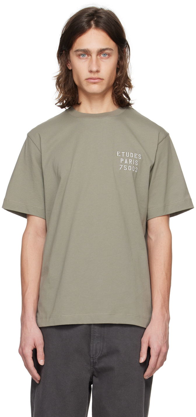 Тениска Études Wonder Small Stencil T-Shirt Зелено | E24MM103A01083, 0