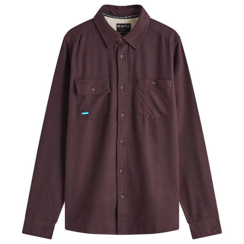 Риза KAVU Flannel Overshirt Port Large Бургунди | 5039-785