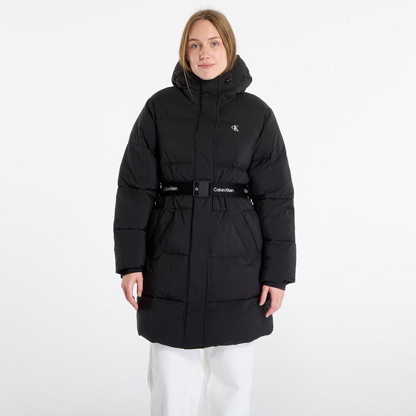 Пухо яке CALVIN KLEIN Calvin Klein Jeans Belted Midweight Coat Черно | LV047D508G UB1