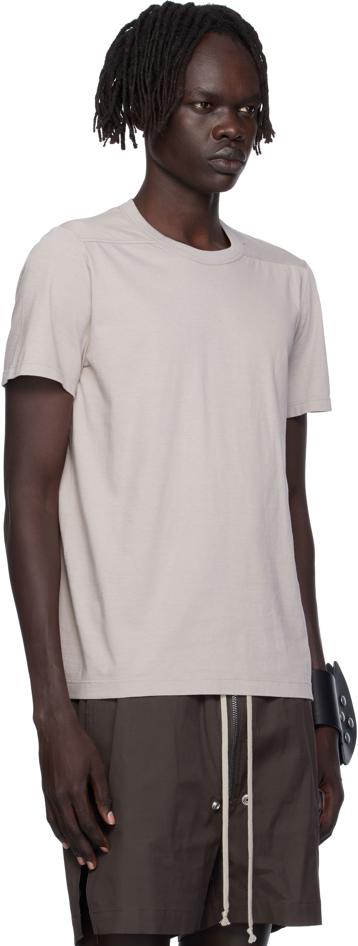 Тениска Rick Owens Rick Owens Concordians Short Level T-Shirt Бежово | RU02E1265 JA, 1