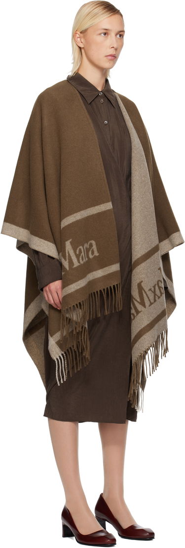 Шал Max Mara Hilde Poncho Scarf Кафяво | 2524546071600, 1