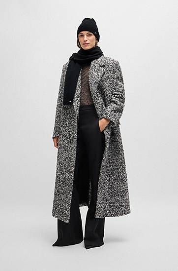 Шал BOSS Ribbed Scarf and Beanie Hat Set Черно | 50502539, 1