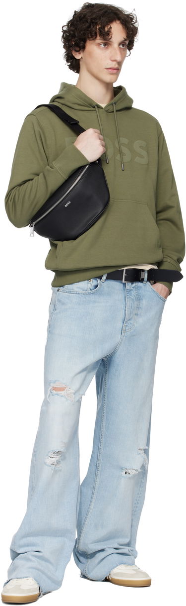 Чанта за кръста BOSS Saffiano Leather Belt Bag Черно | 50485597, 3