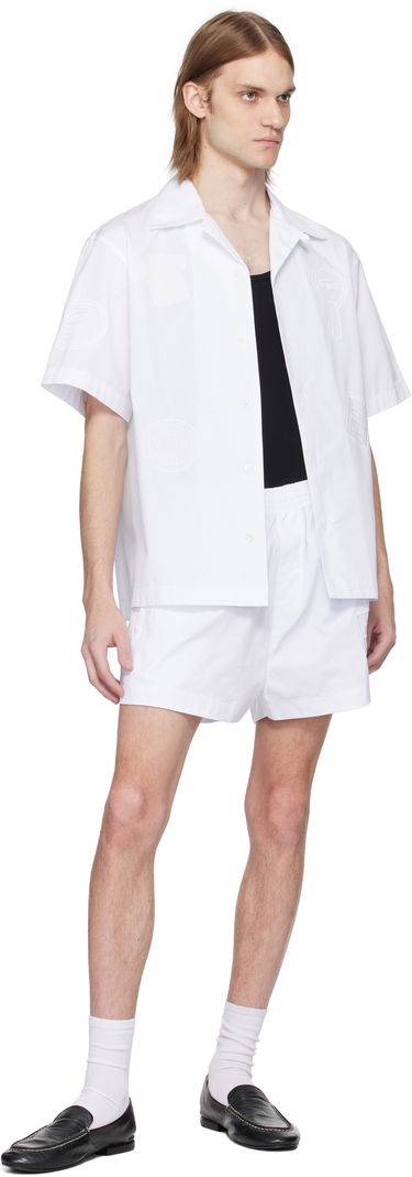 Риза Lacoste Lacoste Runway Relaxed Fit Badge Shirt Бяло | CH6843, 3