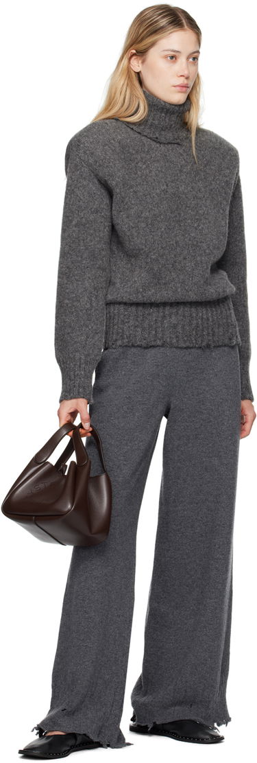 Пуловер Stella McCartney Stella McCartney Distressed Turtleneck Sweater Сиво | 6K08613S2522, 3