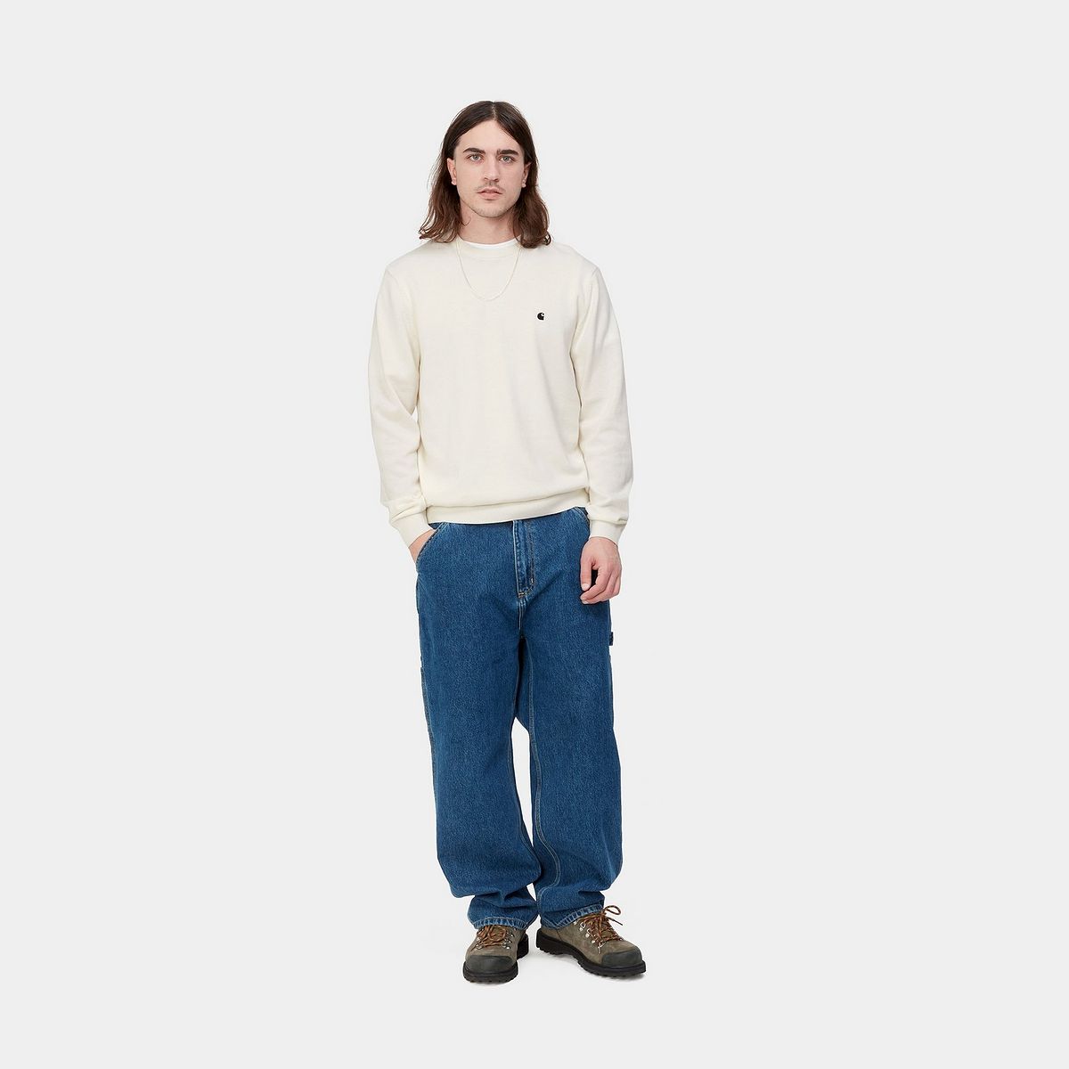 Пуловер Carhartt WIP Madison Sweater "Wax / Black" Бежово | I030033_0D3_XX, 1