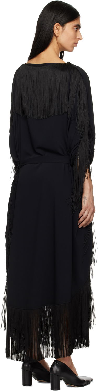 Pокля Maison Margiela MM6 Maison Margiela Fluid Fringe Midi Dress Черно | S52DD0061 S37977, 2