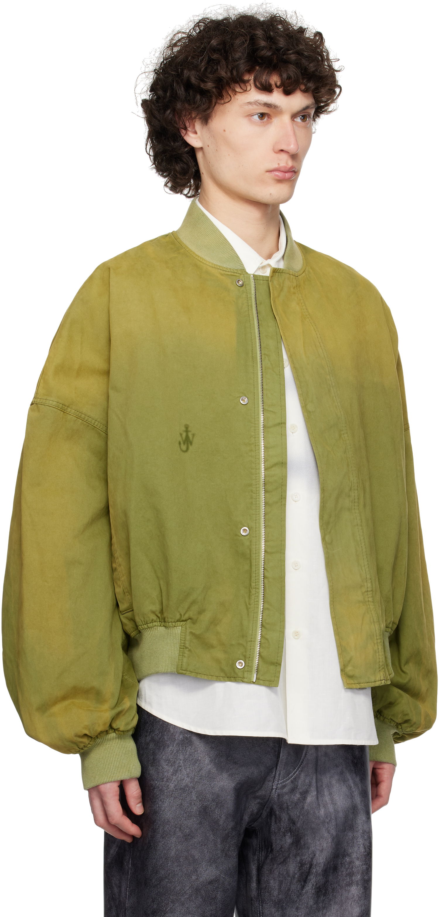 Яке бомбър JW Anderson JW Anderson Relaxed Cotton Bomber Jacket Зелено | JK0382-PG1767, 1