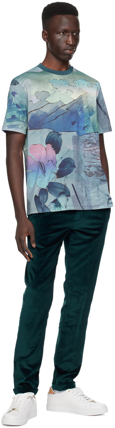 Тениска Paul Smith Paul Smith Printed T-Shirt Синьо | M1R-919T-MP4275-47, 3