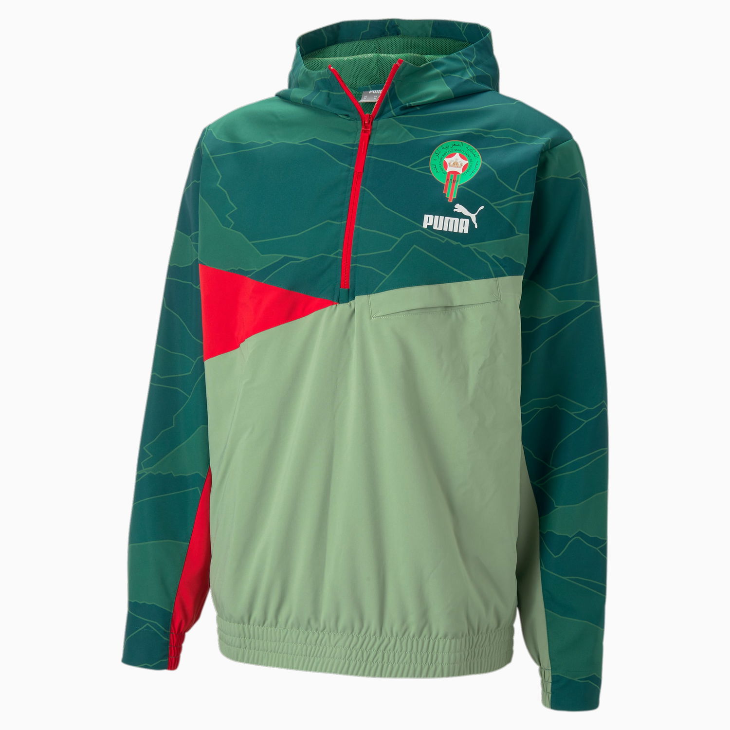 Суитчър Puma Morocco Graphic Woven Hoodie Зелено | 763462_06, 0