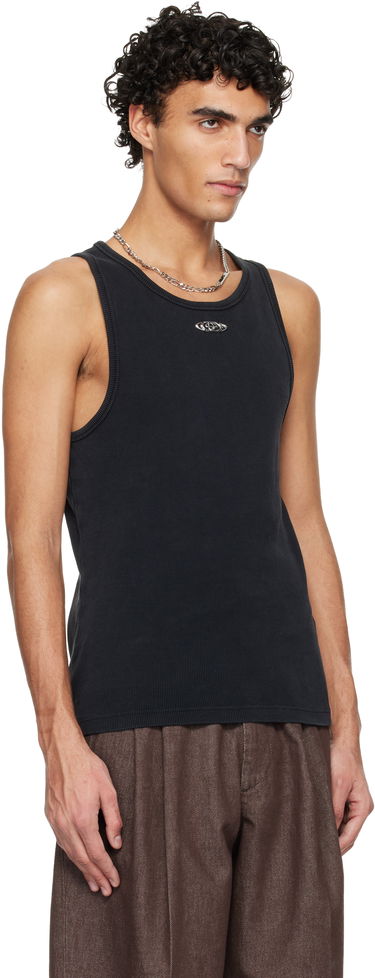 Потник Casablanca Faded Ribbed Tank Top Черно | M-SP26-JTS-057-01, 1