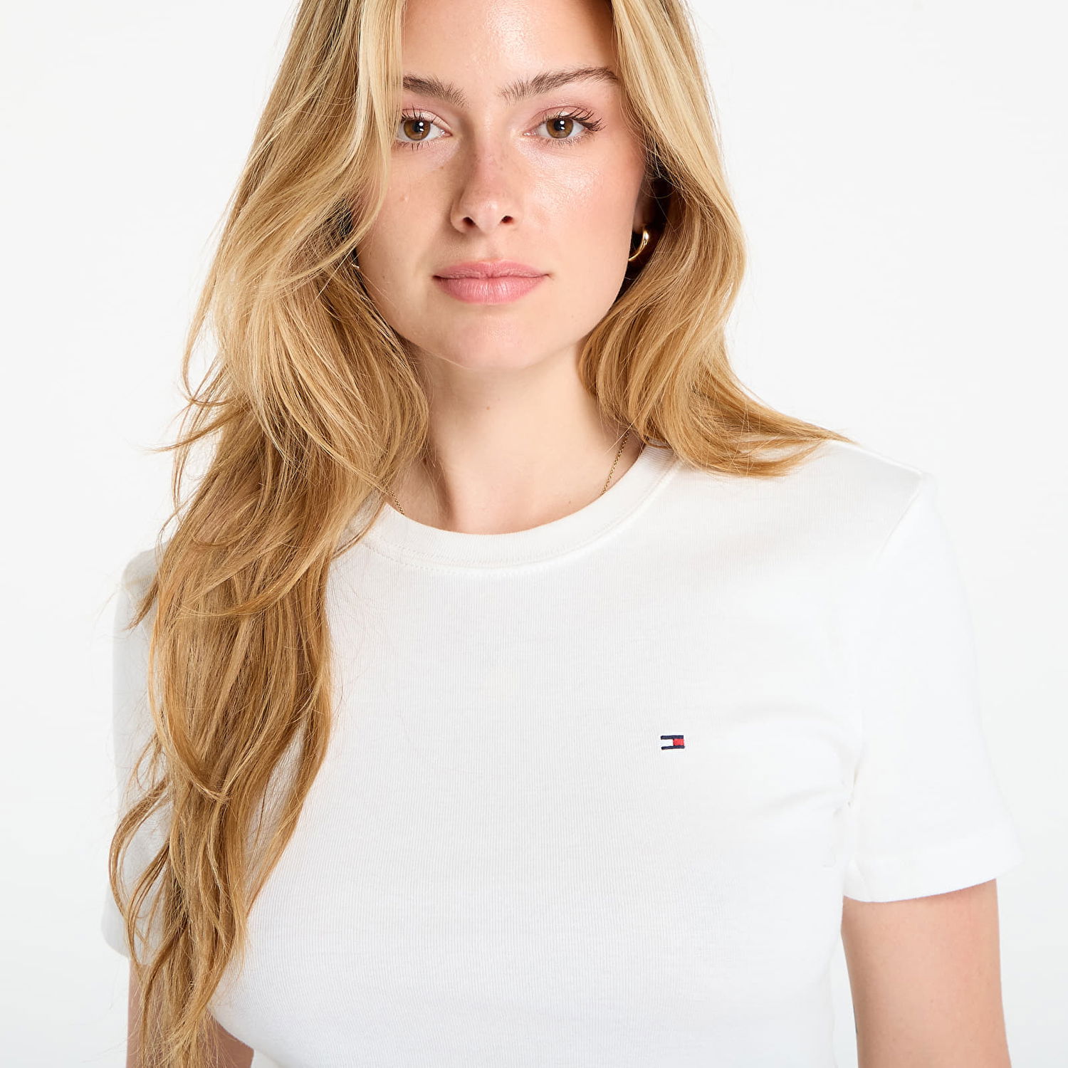 Тениска Tommy Hilfiger Tommy Hilfiger Slim Cody Short Sleeve T-Shirt Бяло | WW0WW40587 YBL, 1