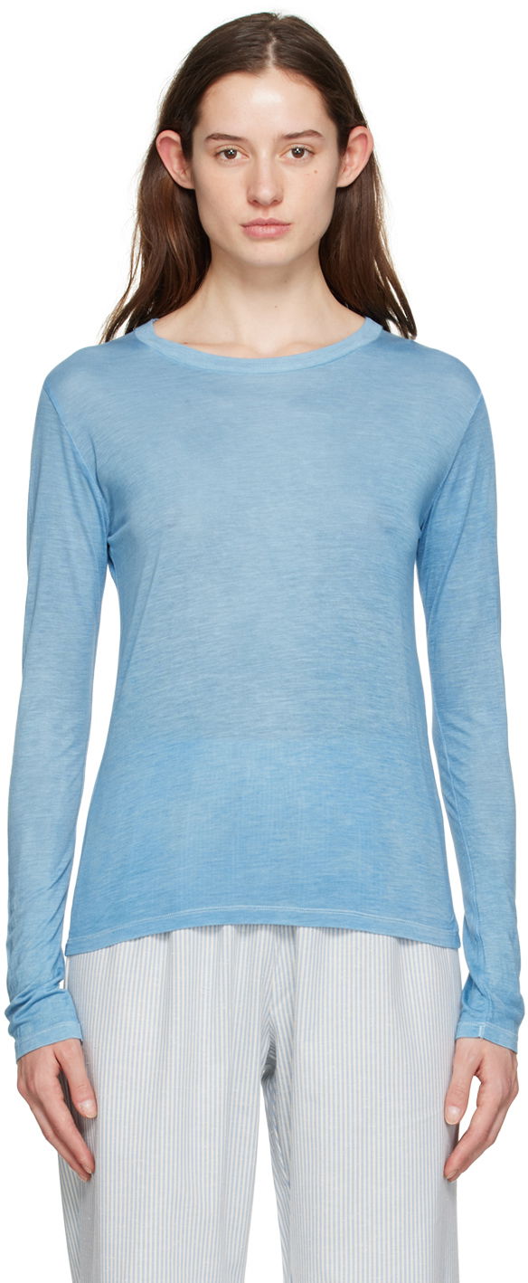 Тениска Baserange Baserange Crewneck Long Sleeve T-Shirt Синьо | TOLS-BLV-SP23, 0