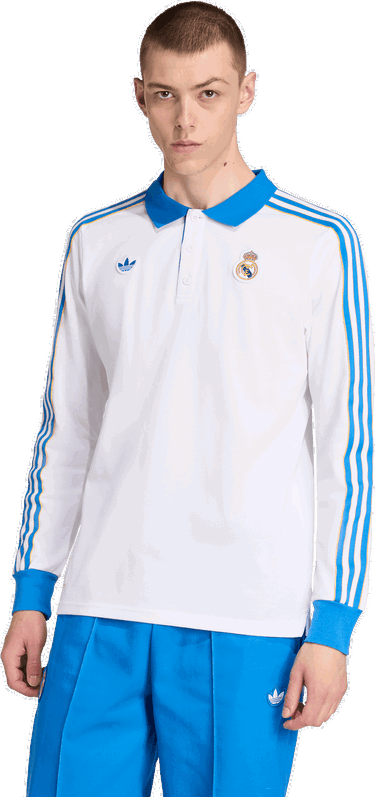 Поло тениска adidas Originals adidas Originals Real Madrid Icon Long Sleeve Polo Shirt Бяло | jn3065, 4