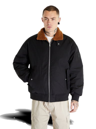 Jeans Reversible Sherpa Bomber Jacket Black/ Brown