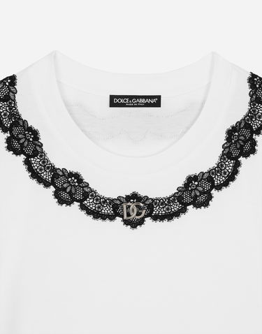 Тениска Dolce & Gabbana Tshirt Manica Corta Бяло | F8T00ZG7H1ZW0800, 2