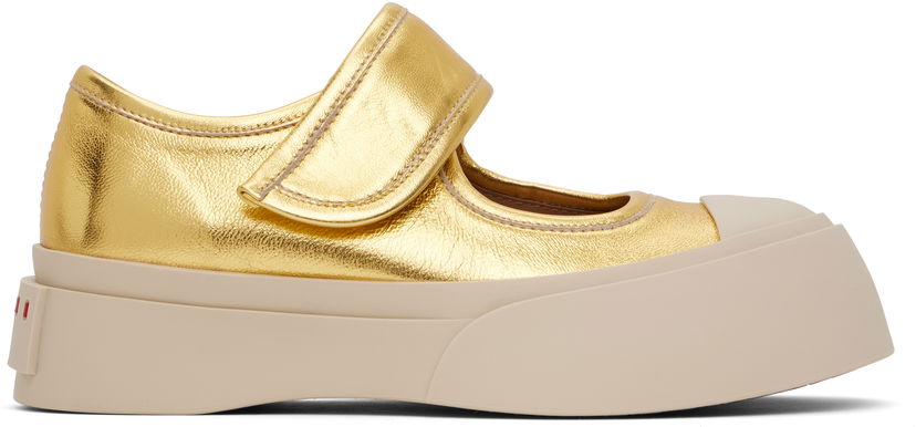 Облекло Marni Marni Leather Mary Jane Ballerinas Жълто | SNZW003120 PR695