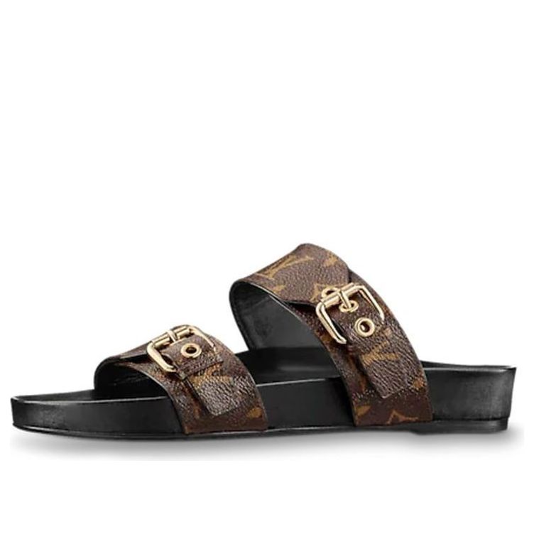 Кецове и обувки Louis Vuitton LOUIS VUITTON Bom Dia Flat Mules Кафяво | 1A3R5G