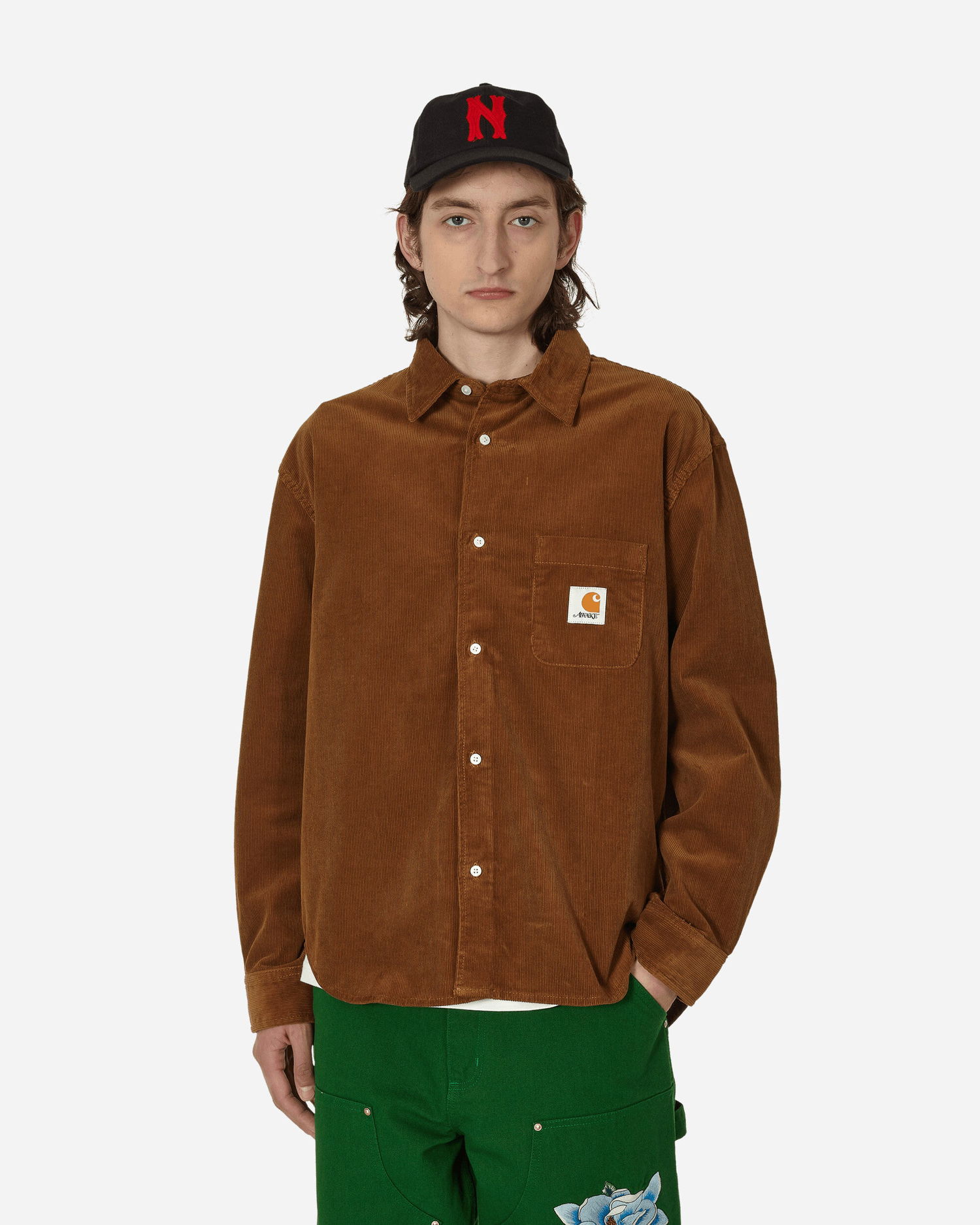 Риза Awake NY x Carhartt WIP Corduroy Shirt Кафяво | AWK-CAR23-TP001 BRO, 0