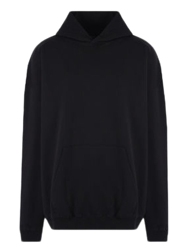 Суитчър Balenciaga Oversized Jersey With Logo Embroidery Hoodie Черно | 620973TNVB11070