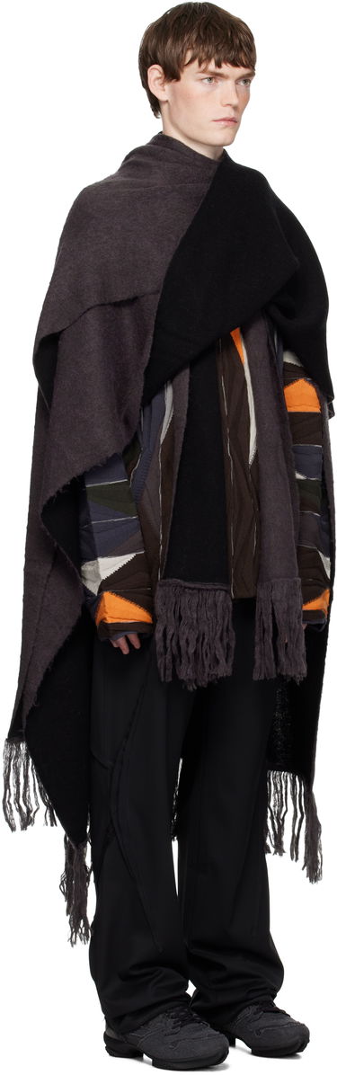 Шал KIKO KOSTADINOV Kiko Kostadinov Tarr Fringed Throw Scarf Сиво | KKAW25KN07-110, 1